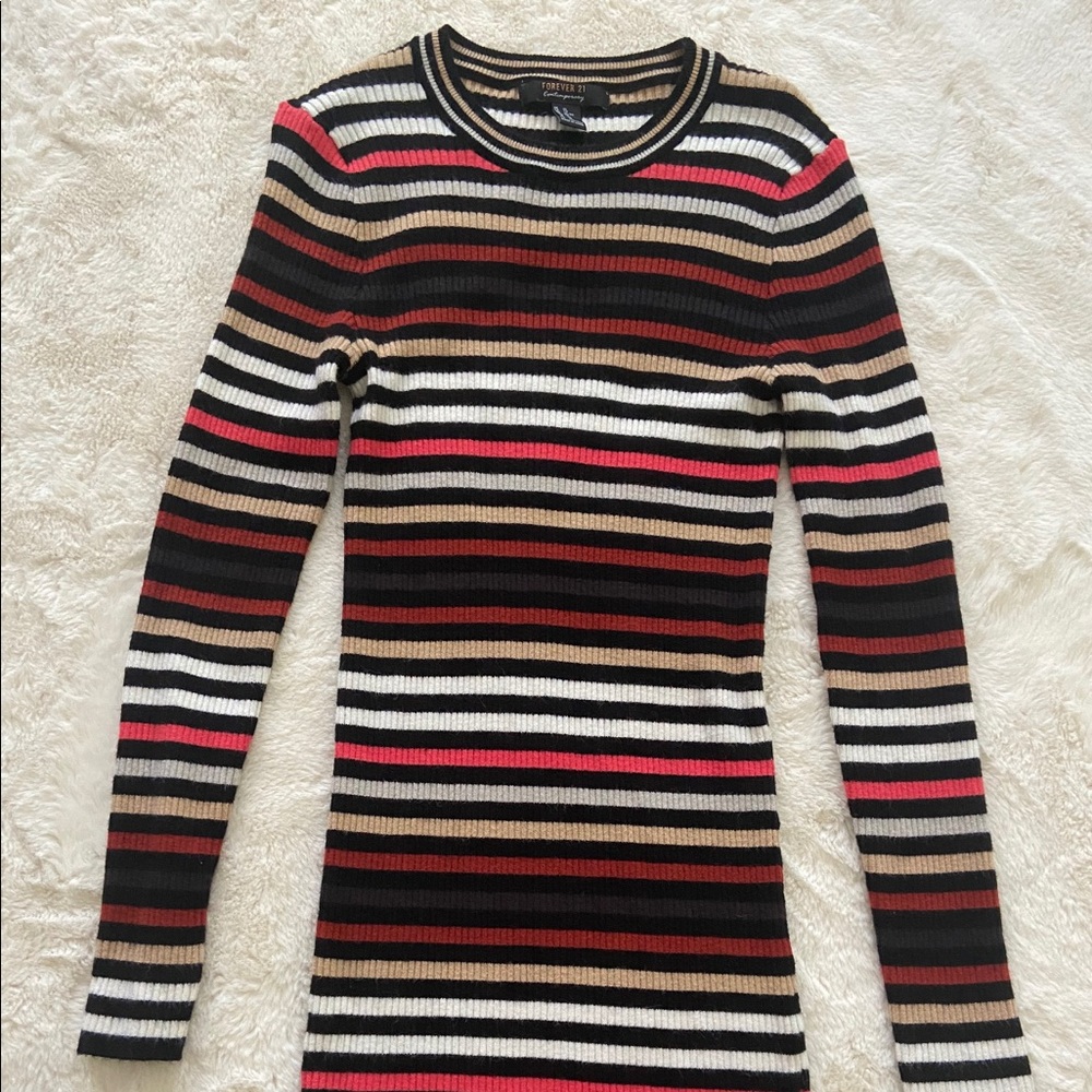 Striped sweater dress